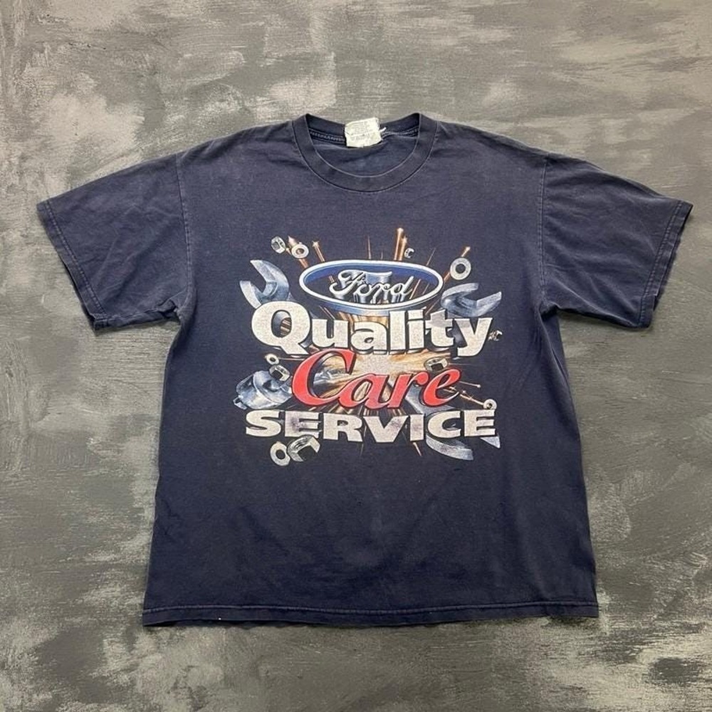 Vintage Ford Nascar Shirt Mens Large Blue 2000s Y2K Dale Jarret
